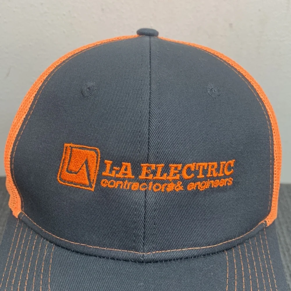 LA Electric Contractors & Engineers Trucker Hat Mens Adjustable Snapback Cap - Picture 3 of 13
